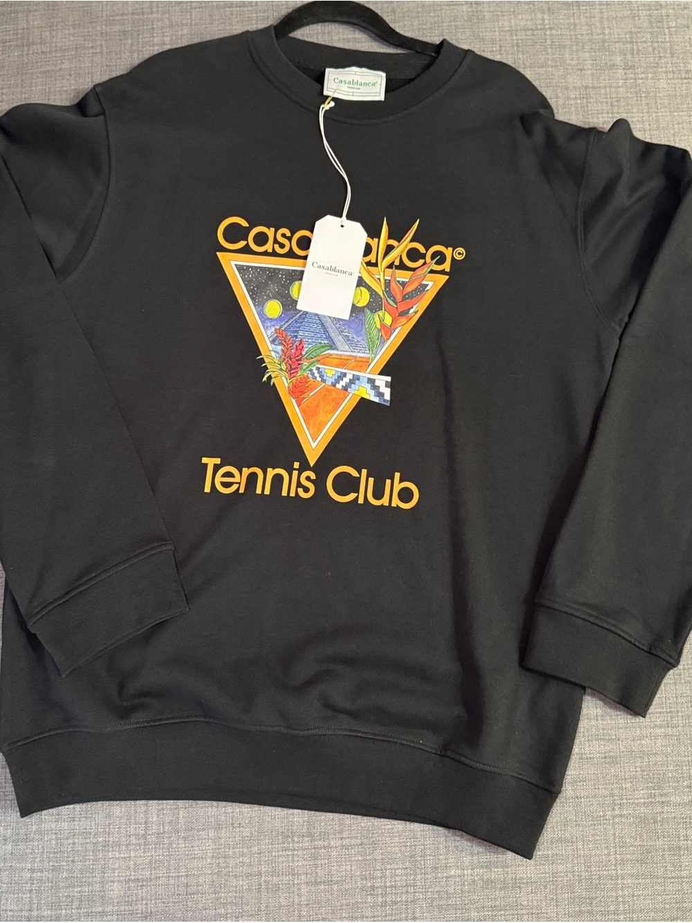 Black Tennis Club Graphic Sweatshirt